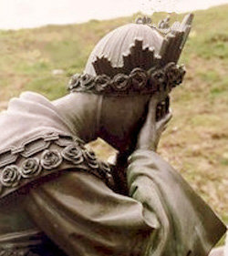 A weeping statue of the Virgin of La Salette